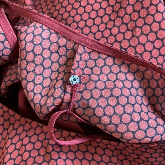 THEORY Dot Print Flounce Silk Chiffon Dress Drop Waist Sleeveless Sz Large NEW - Picture 12 of 15